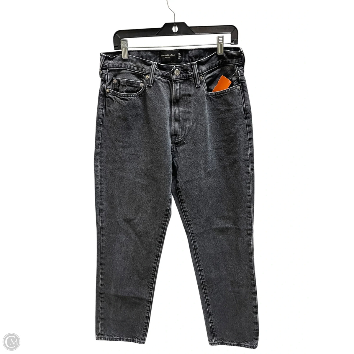 Jeans Wide Leg By Abercrombie And Fitch In Black Denim, Size: 14