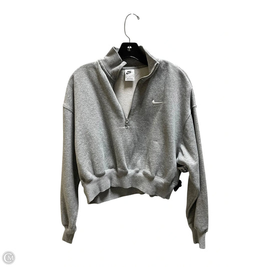 Sweatshirt Crewneck By Nike Apparel In Grey, Size: M