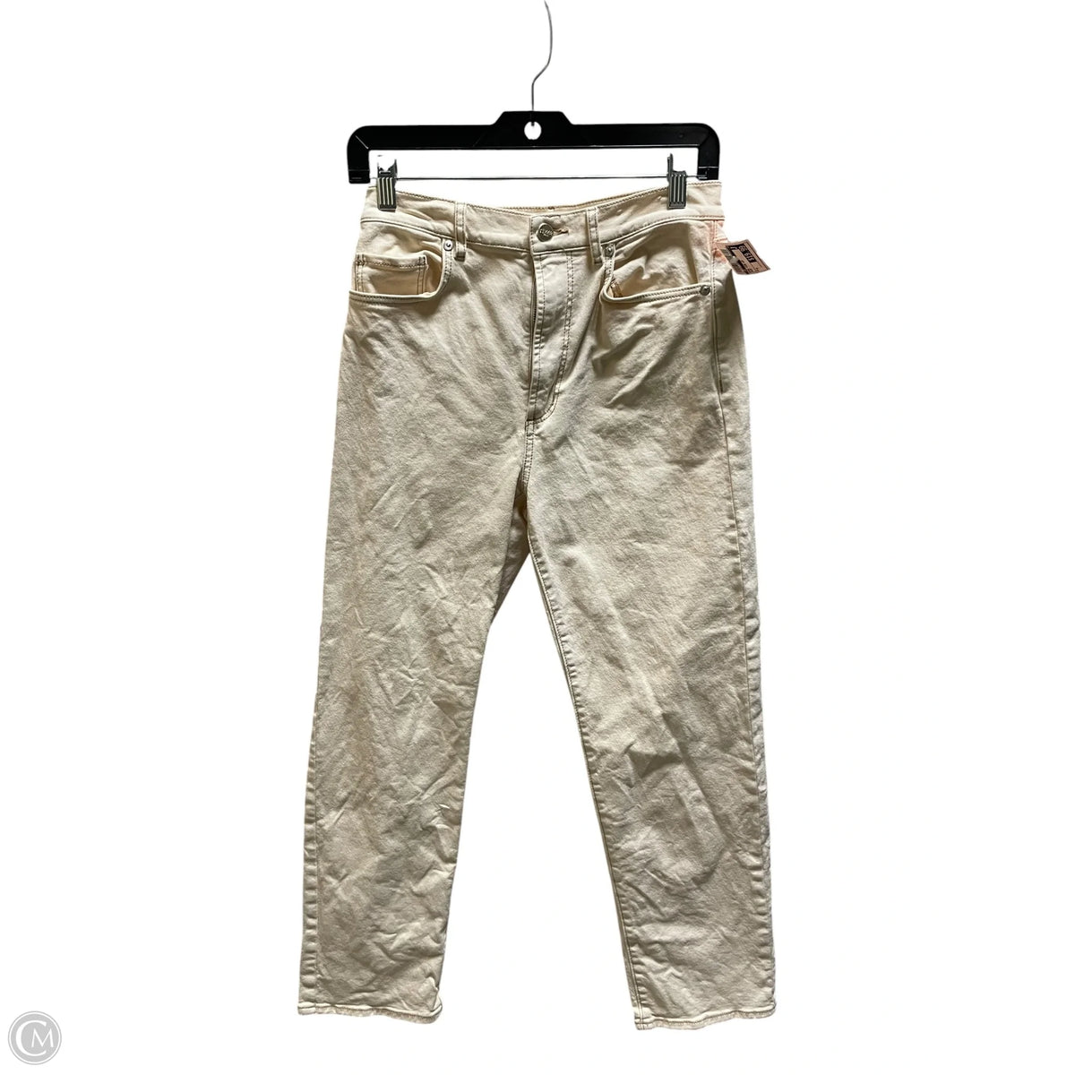 Jeans Wide Leg By Cmb In Cream, Size: 4