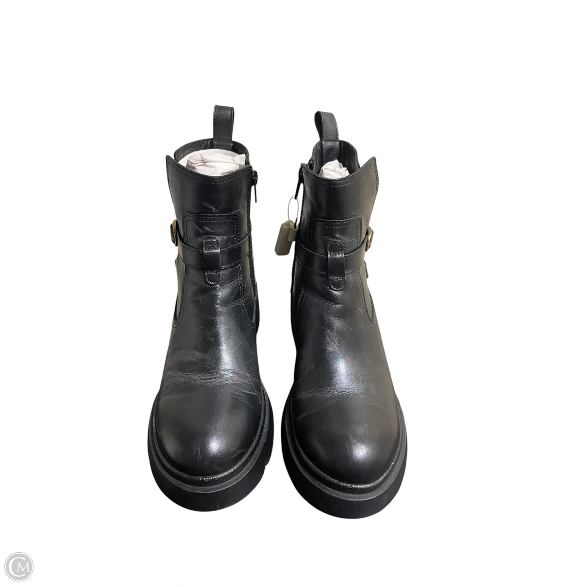 Boots Ankle Flats By Steve Madden In Black, Size: 8