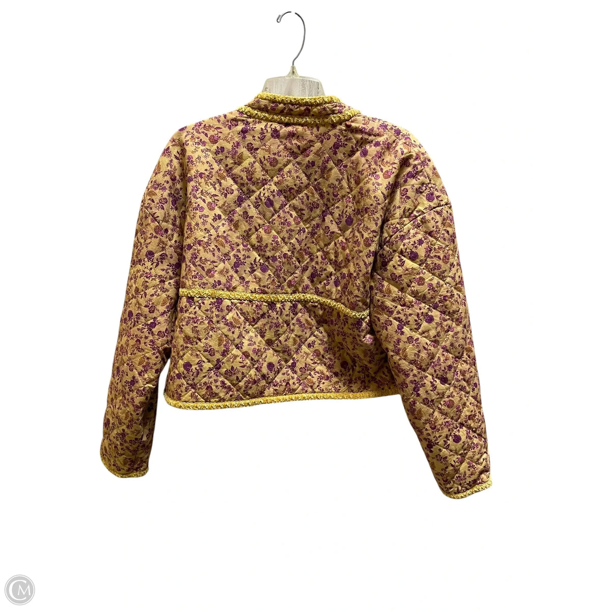 Jacket Puffer & Quilted By Cmb In Yellow, Size: L