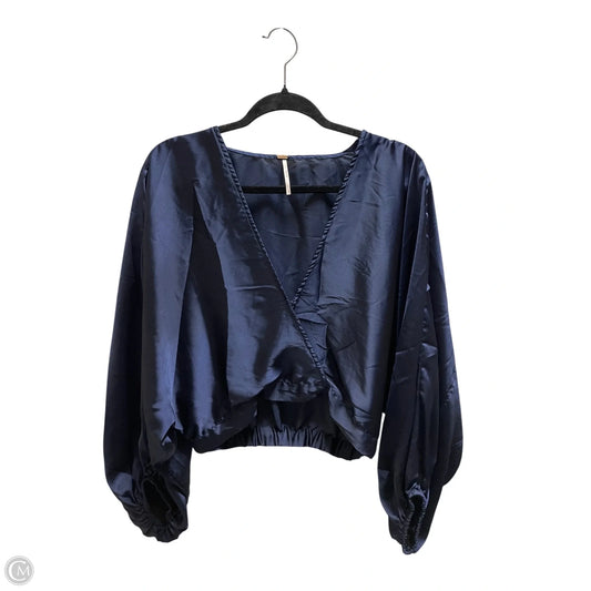 Top Long Sleeve By Free People In Navy, Size: S