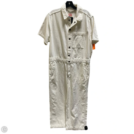 Jumpsuit By Levis In White Denim, Size: L