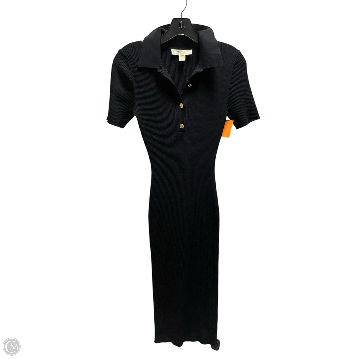 Dress Casual Midi By Michael By Michael Kors In Black, Size: M