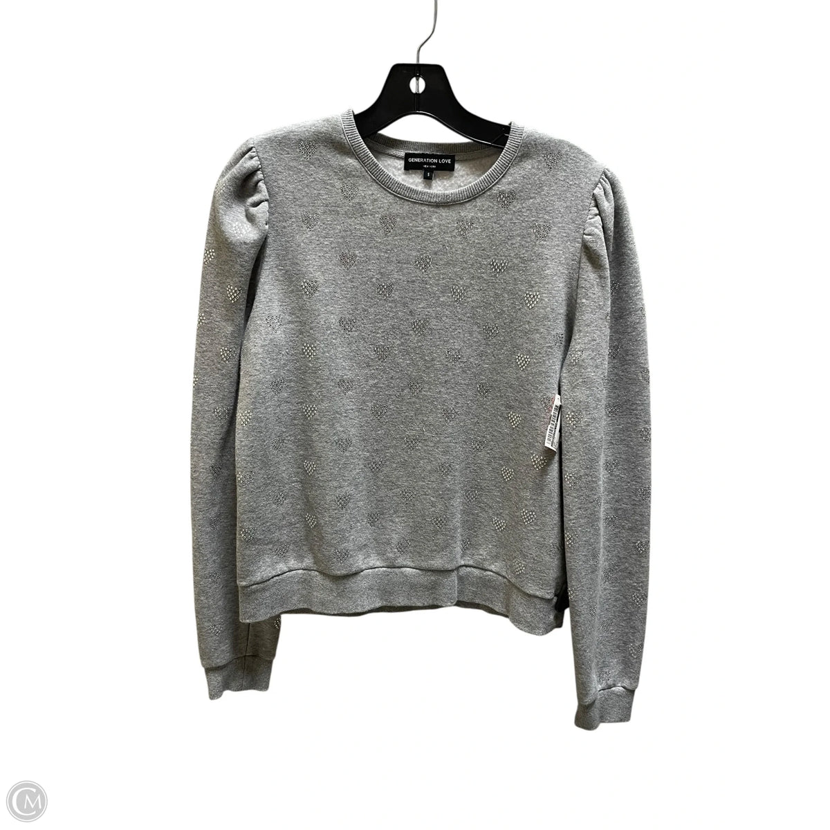 Top Long Sleeve By Generation Love In Grey, Size: S