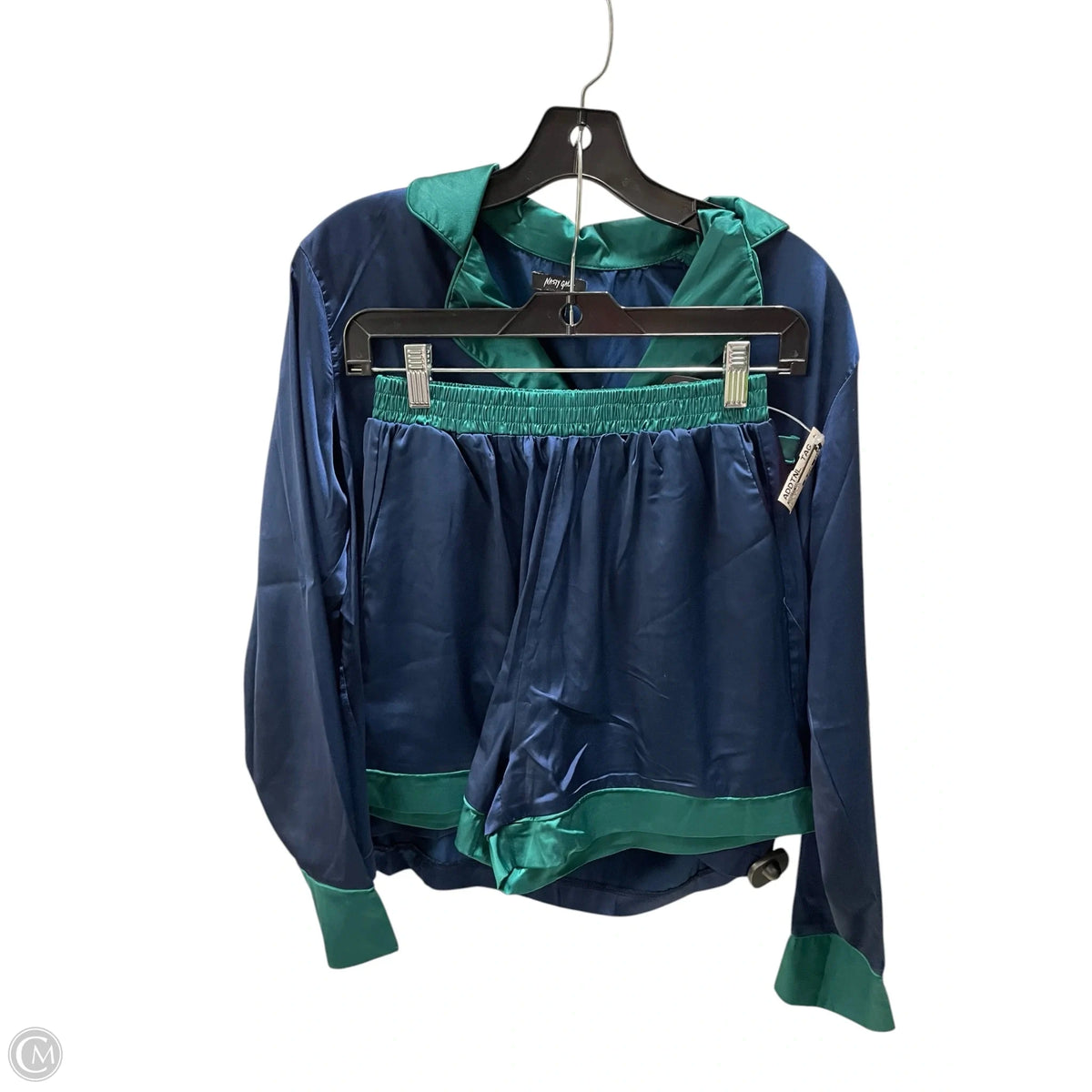 Top 2pc Long Sleeve By Nasty Gal In Blue & Green, Size: 6