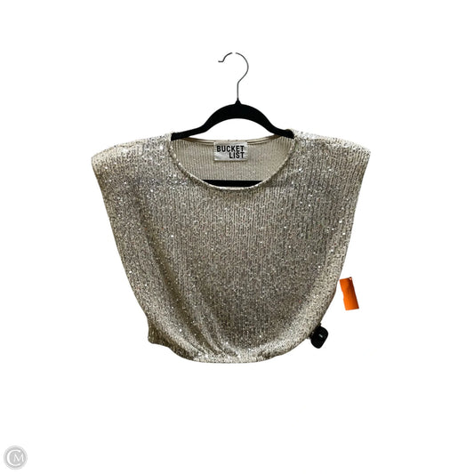 Top Sleeveless By Bucketlist In Gold, Size: M