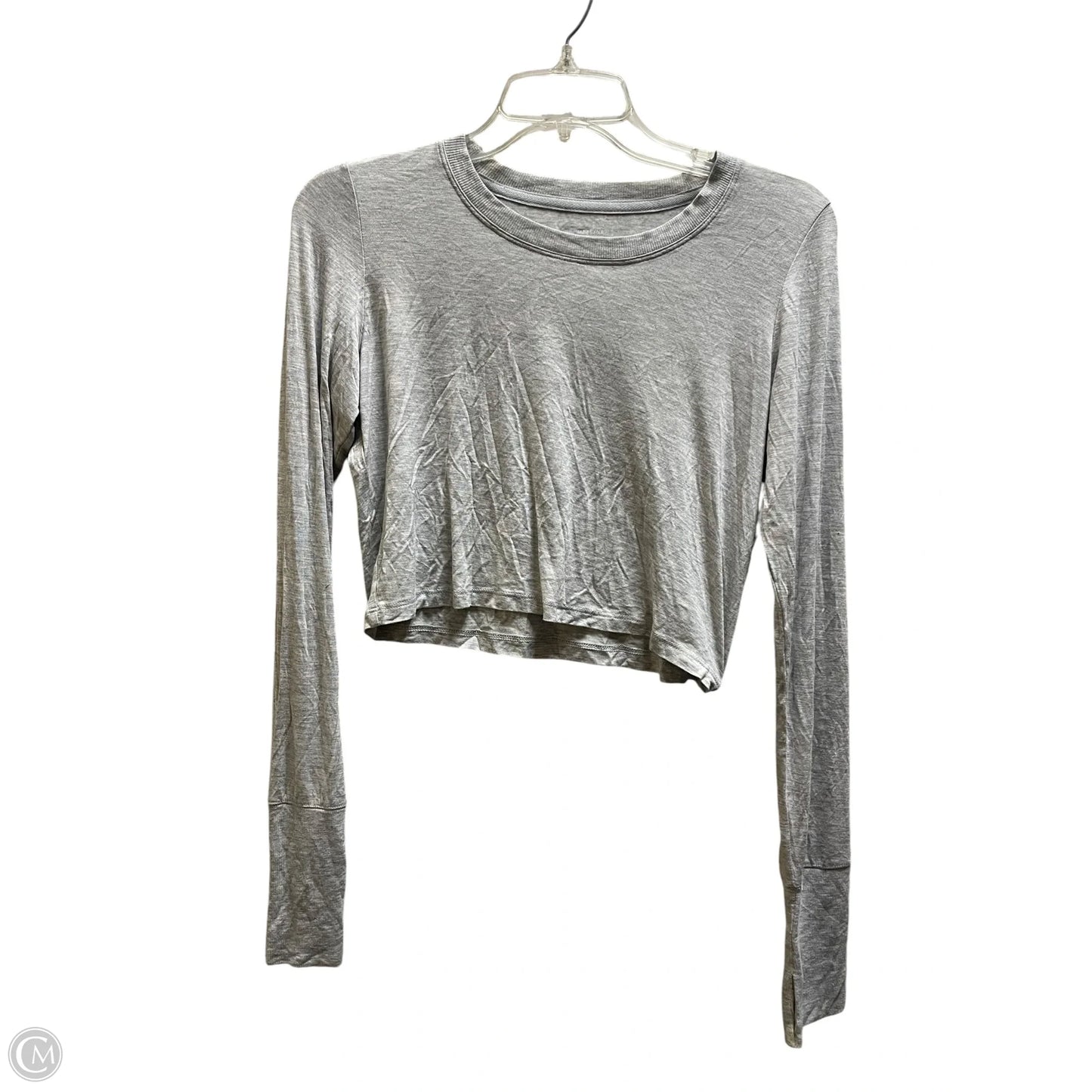 Top Long Sleeve By Aerie In Grey, Size: S