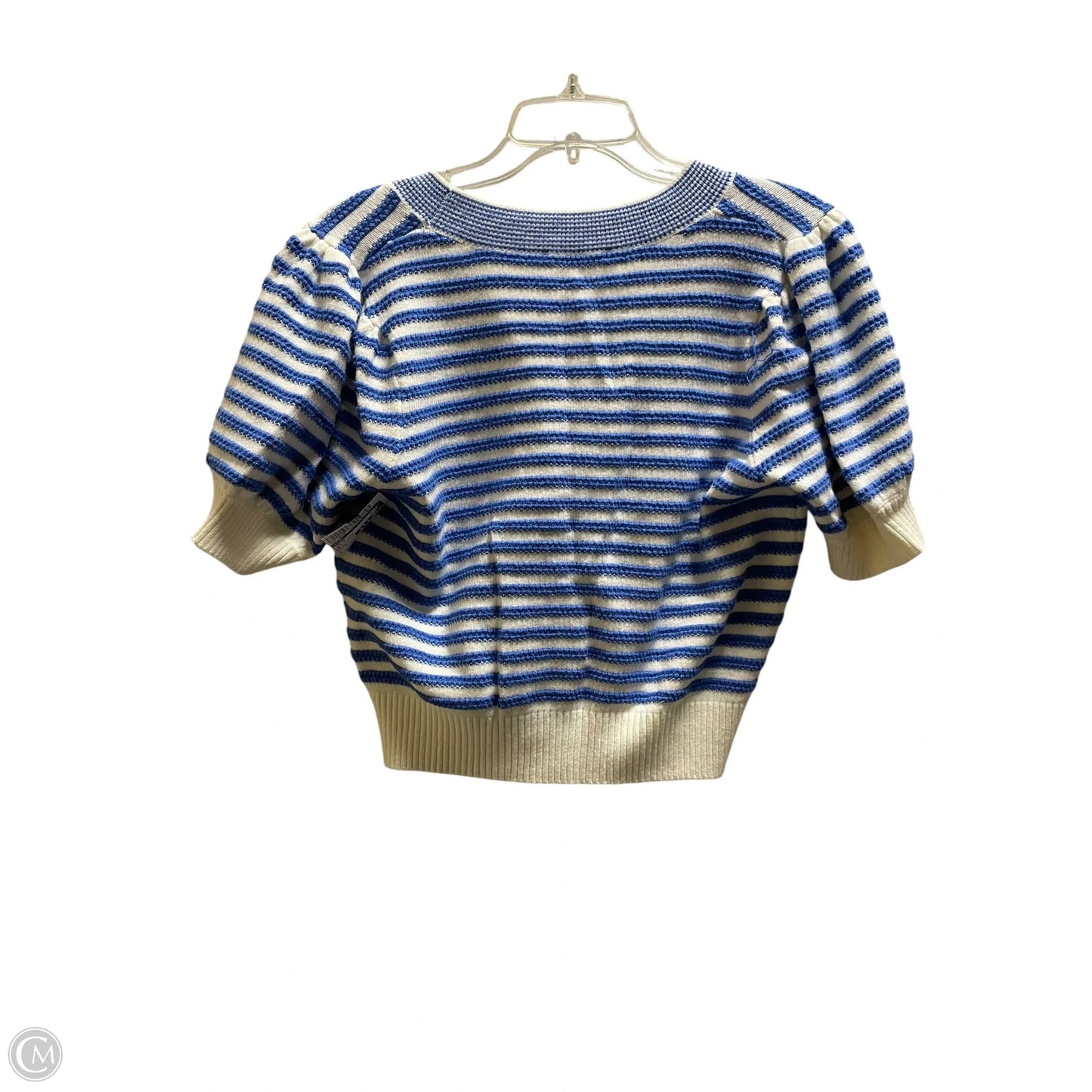 Top Short Sleeve By Entro In Blue & White, Size: M