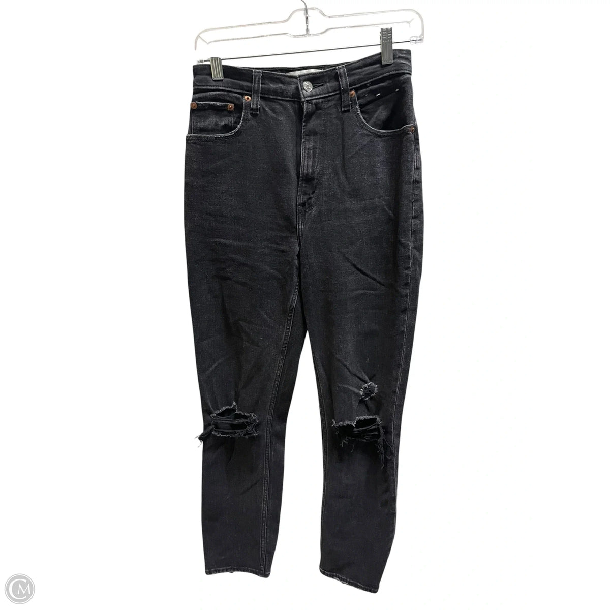 Jeans Straight By Abercrombie And Fitch In Black, Size: 2