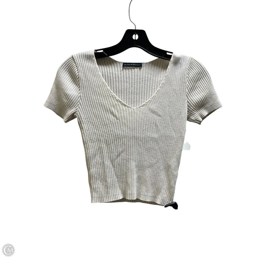 Top Short Sleeve By Brandy Melville In Cream, Size: S