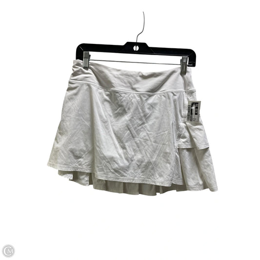 Athletic Skort By Lululemon In White, Size: 6