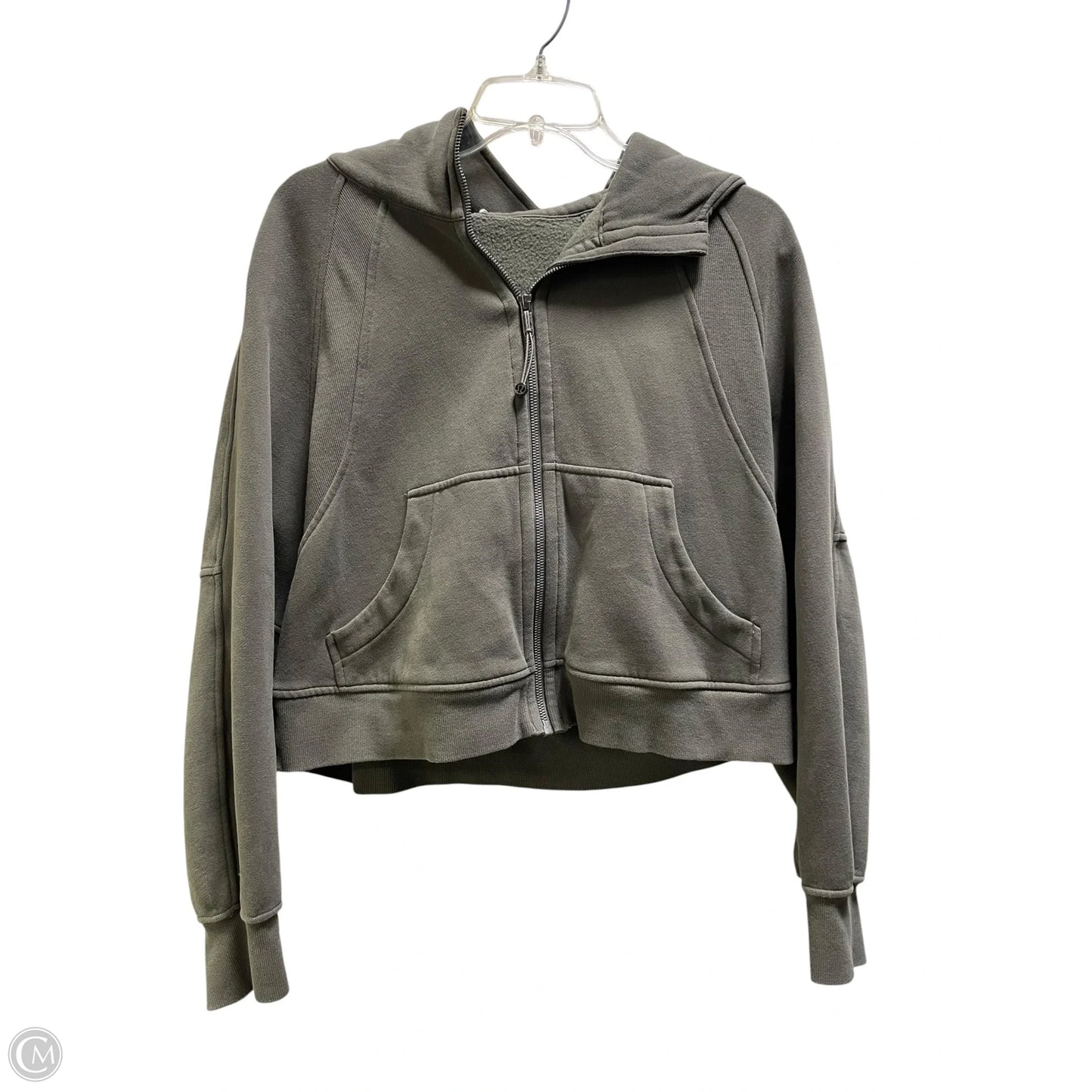 Athletic Jacket By Lululemon In Green, Size: M
