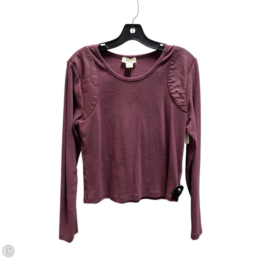 Top Long Sleeve By Maeve In Maroon, Size: L