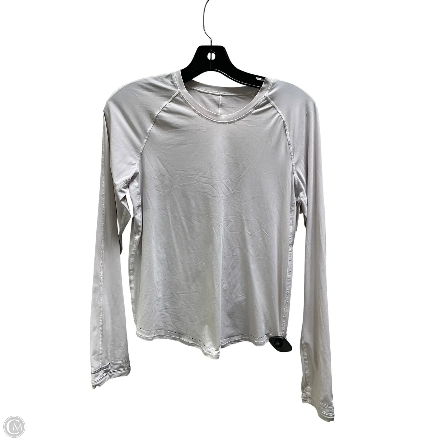 Athletic Top Long Sleeve Crewneck By Lululemon In White, Size: Xs
