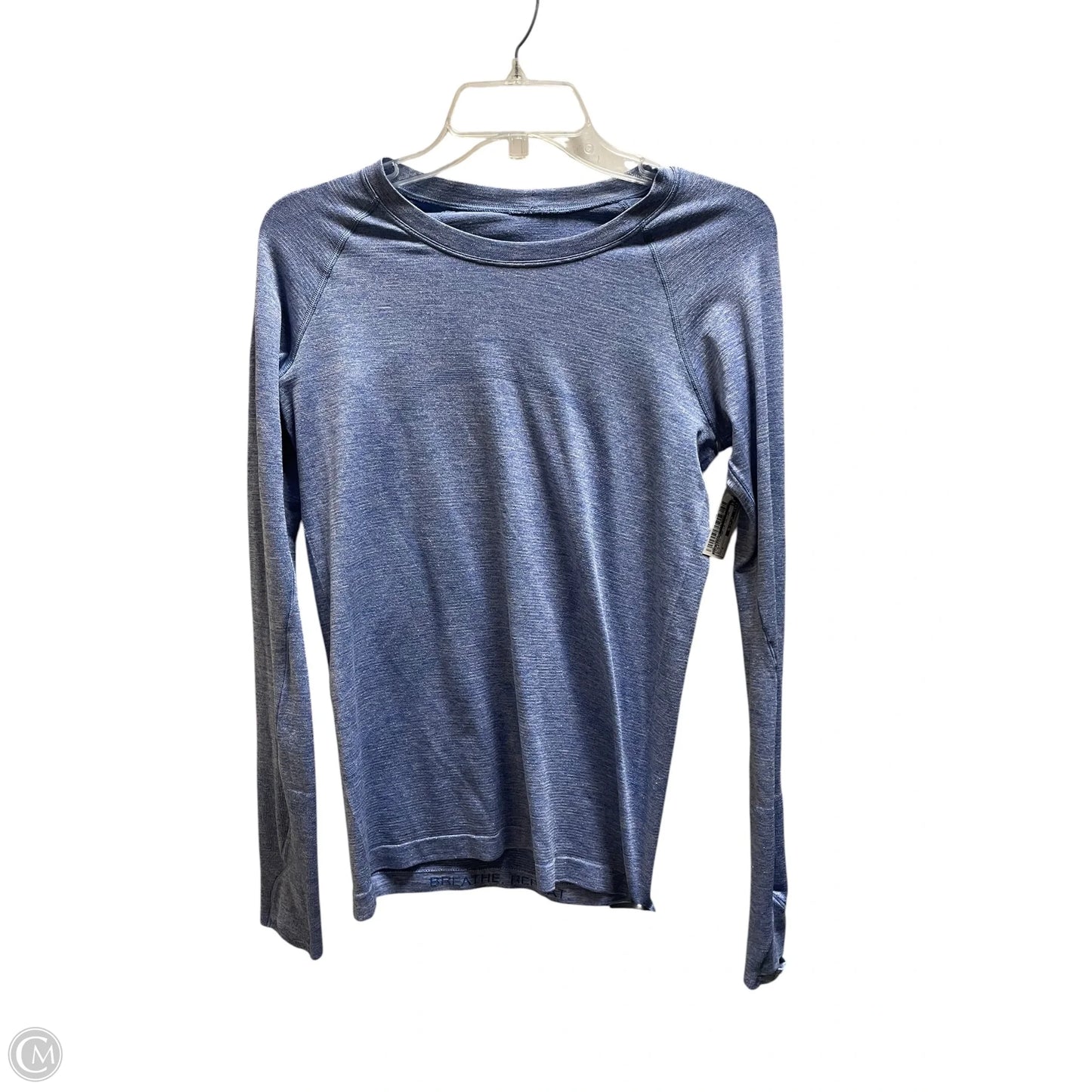 Athletic Top Long Sleeve Collar By Lululemon In Blue, Size: 2