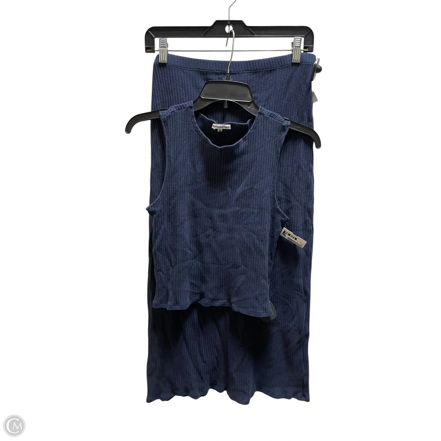 Skirt Set 2pc By Reformation In Navy, Size: Xl