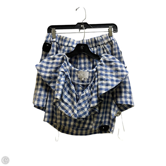 Shorts Set By Mable In Plaid Pattern, Size: L
