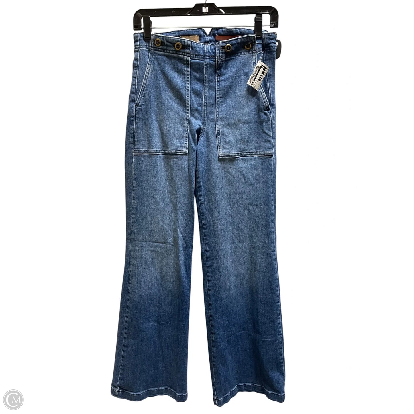 Jeans Flared By Pilcro In Blue Denim, Size: S