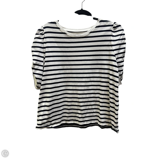 Top Short Sleeve Designer By Kate Spade In Striped Pattern, Size: Xl