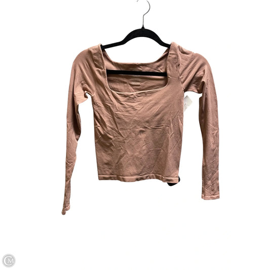 Top Long Sleeve By Free People In Pink, Size: Xs