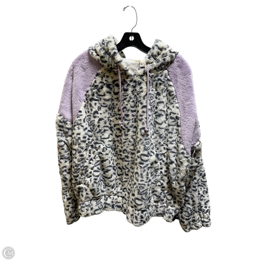Sweatshirt Hoodie By Hem & Thread In Animal Print, Size: L