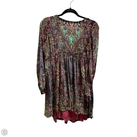 Tunic Long Sleeve By Free People In Multi-colored, Size: M