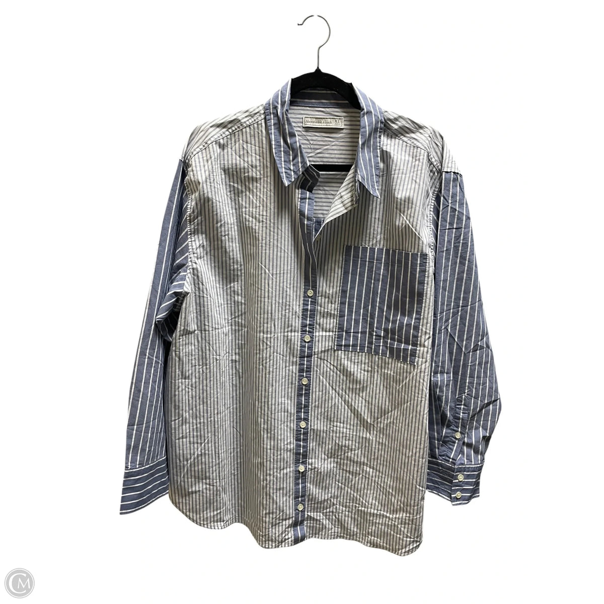 Top Long Sleeve By Abercrombie And Fitch In Striped Pattern, Size: Xl