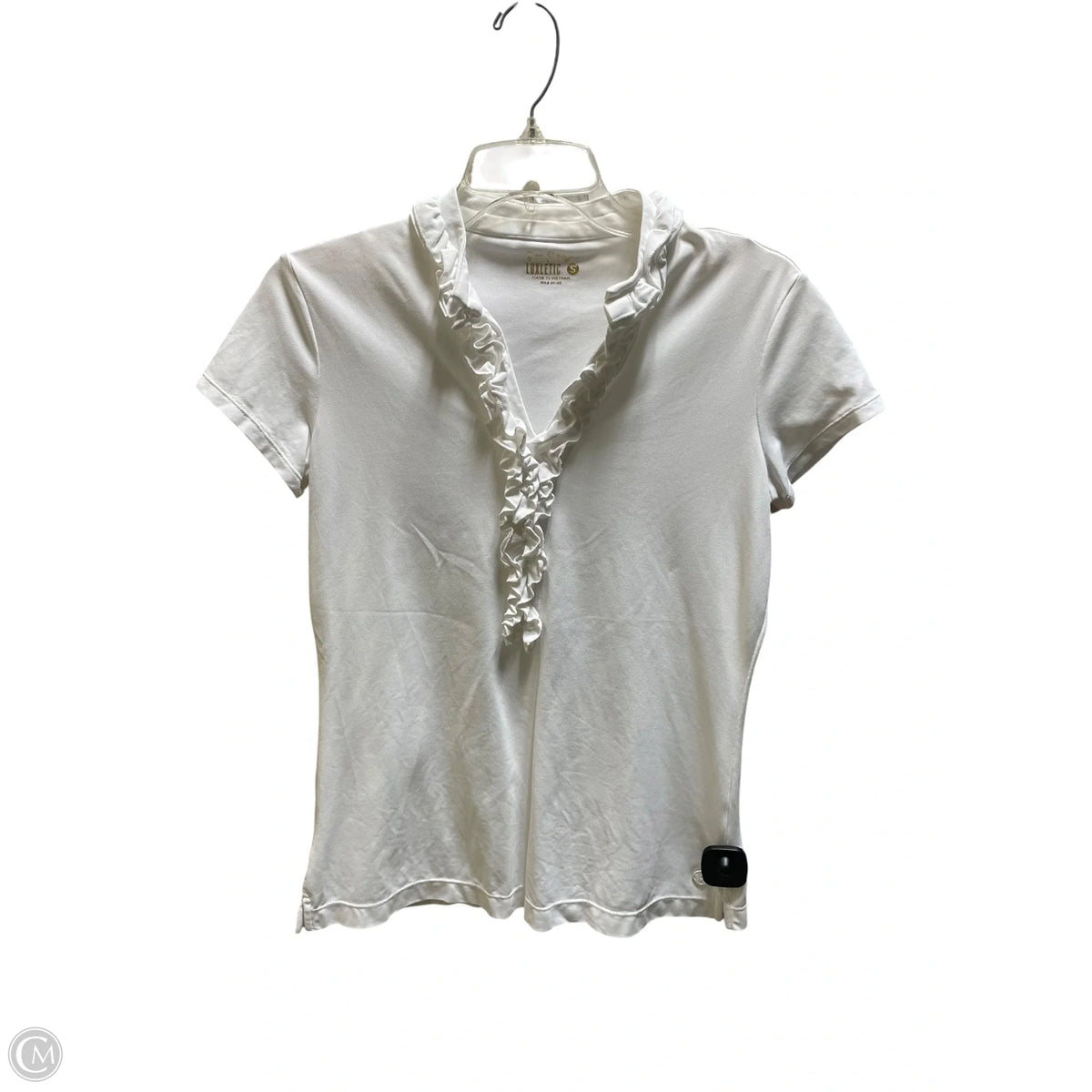 Top Short Sleeve Designer By Lilly Pulitzer In White, Size: S