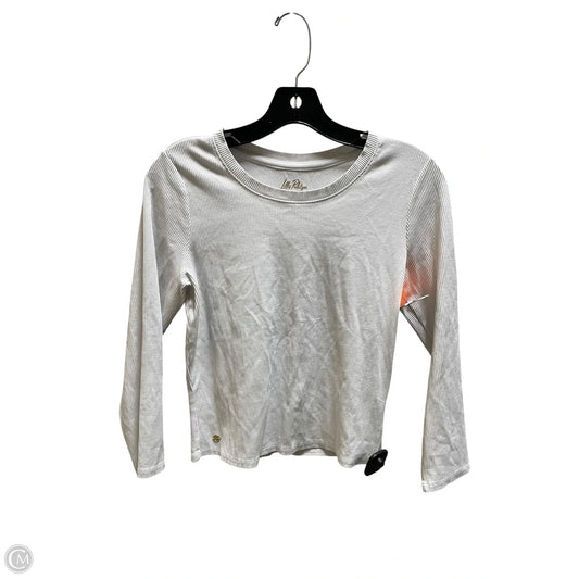 Top Long Sleeve Designer By Lilly Pulitzer In White, Size: M