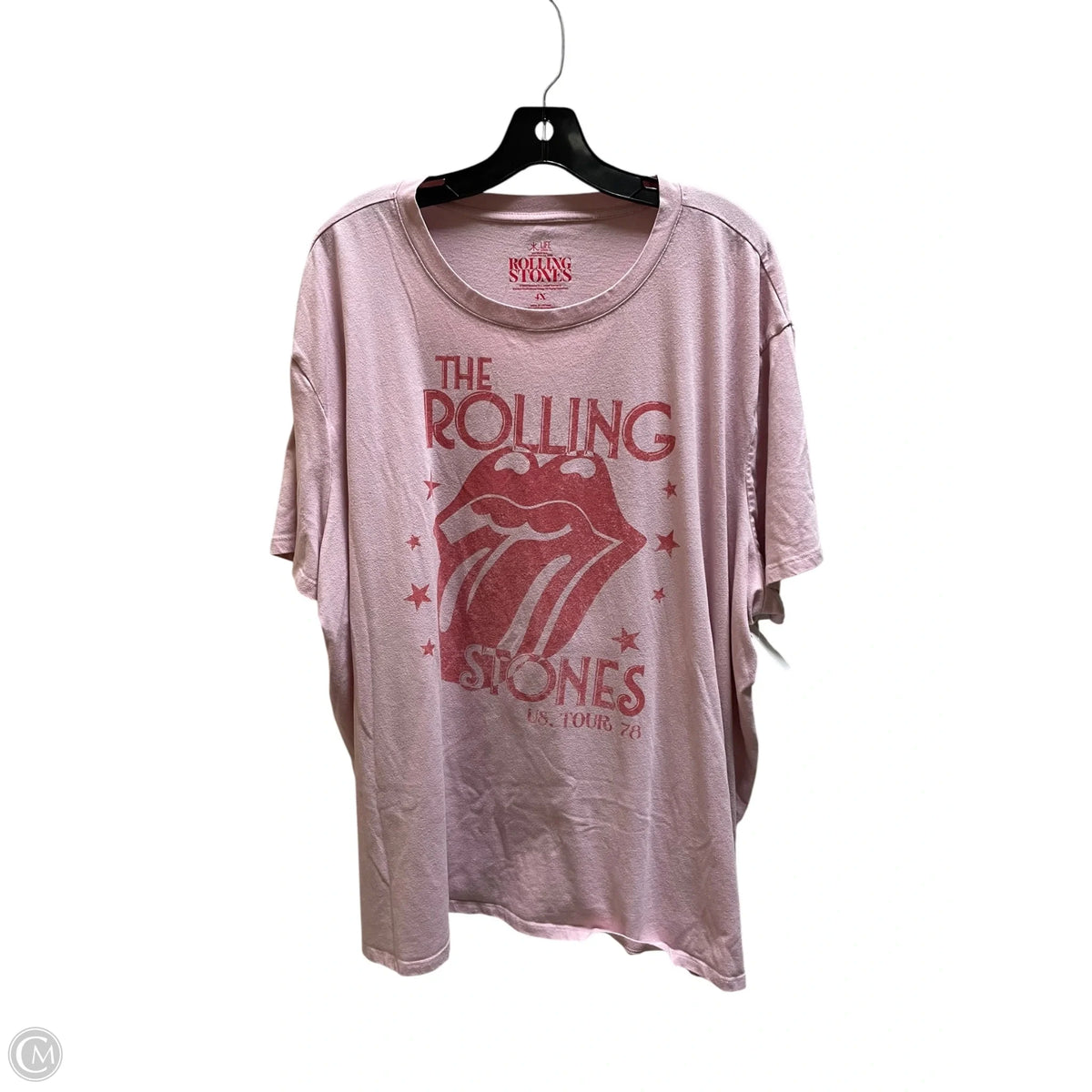 Top Short Sleeve By Life In Pink, Size: 4x