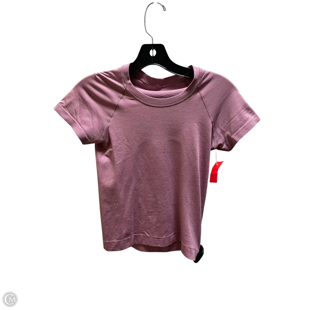 Athletic Top Short Sleeve By Lululemon In Pink, Size: Xs