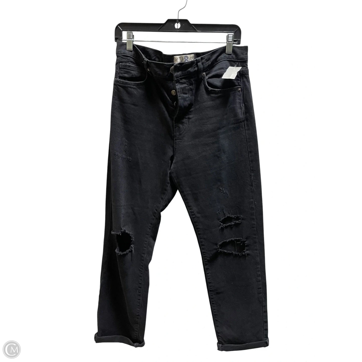 Jeans Straight By We The Free In Black Denim, Size: 6