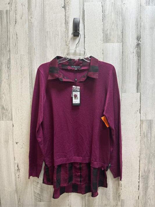 Top Long Sleeve By Adrianna Papell  Size: L